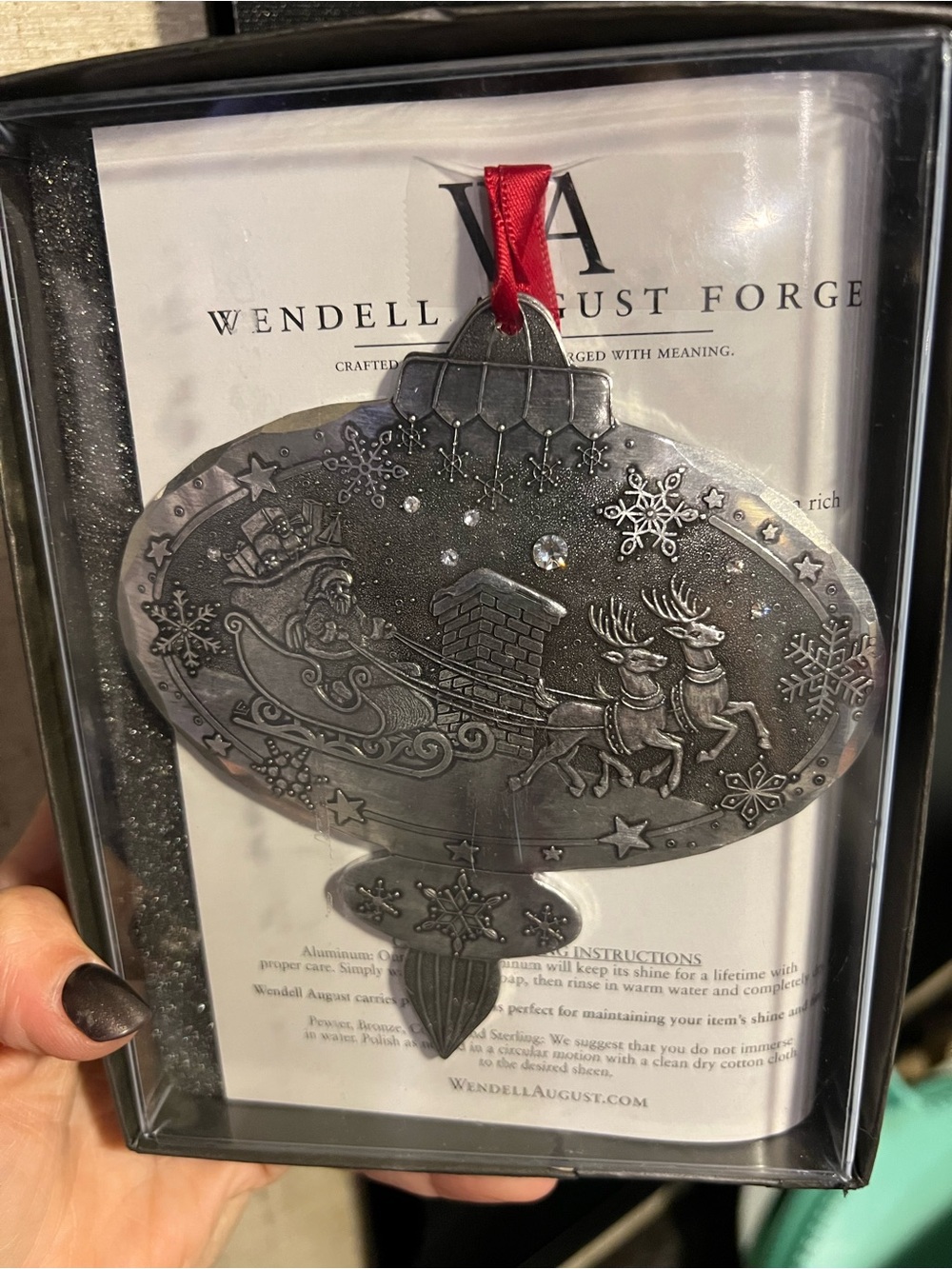 Wendell August Forge “Portraits of Santa” collectible Christmas ornament
